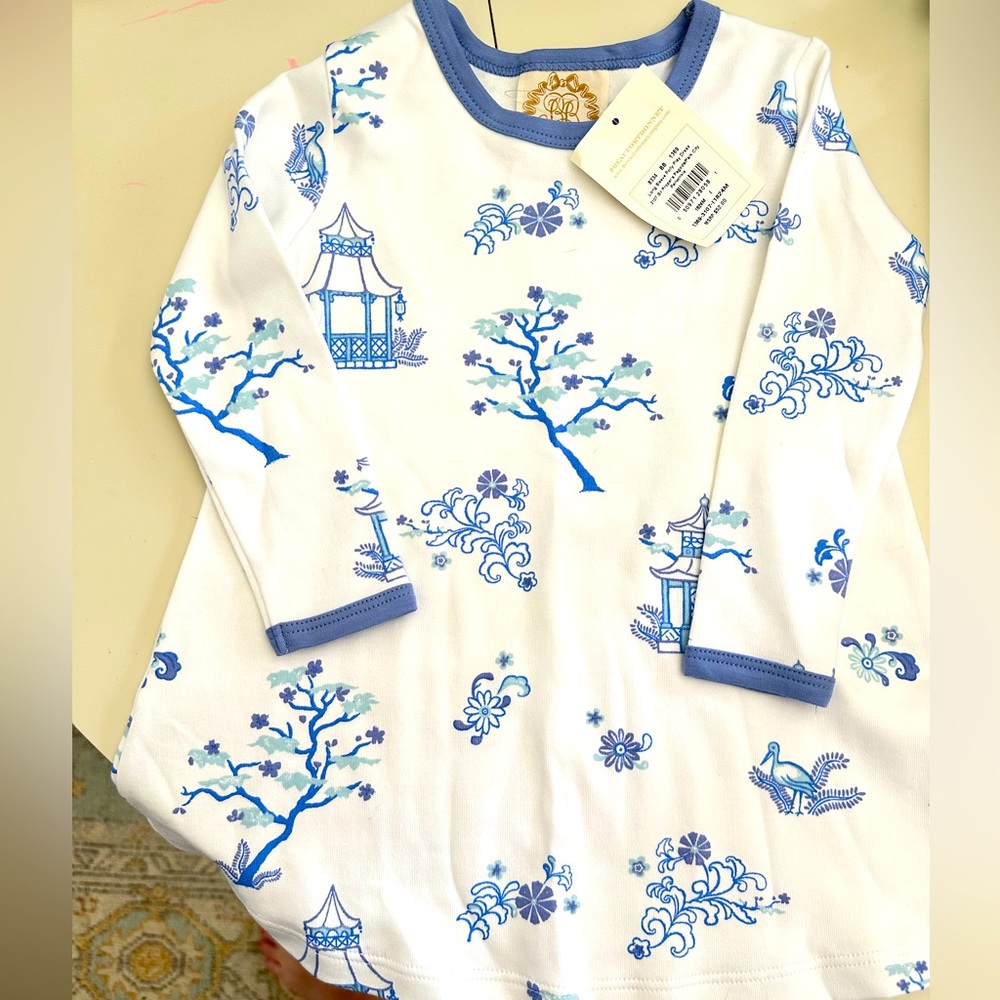 TBBC Polly play dress sir proper’s pagoda/ park city periwinkle